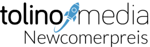 Logo tolino media Newcomerpreis 2022 mit Rakete