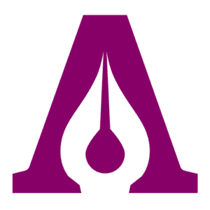 Logo der Autorenwelt in pink auf weißem Hintergrund