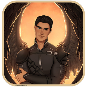 Portrait des Buchcharakters Azazel aus Zur Hölle mit der Liebe von Nadine Mutas