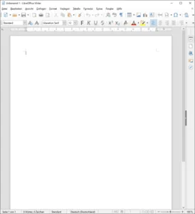 Arbeitsoberfläche Ganztextverarbeitung