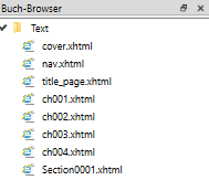 Verzeichnis der Textseiten in Sigil
