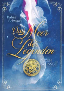 Cover "Das Meer der Legenden" mit einem weiß-roten Fischschwanz im blauen Meer