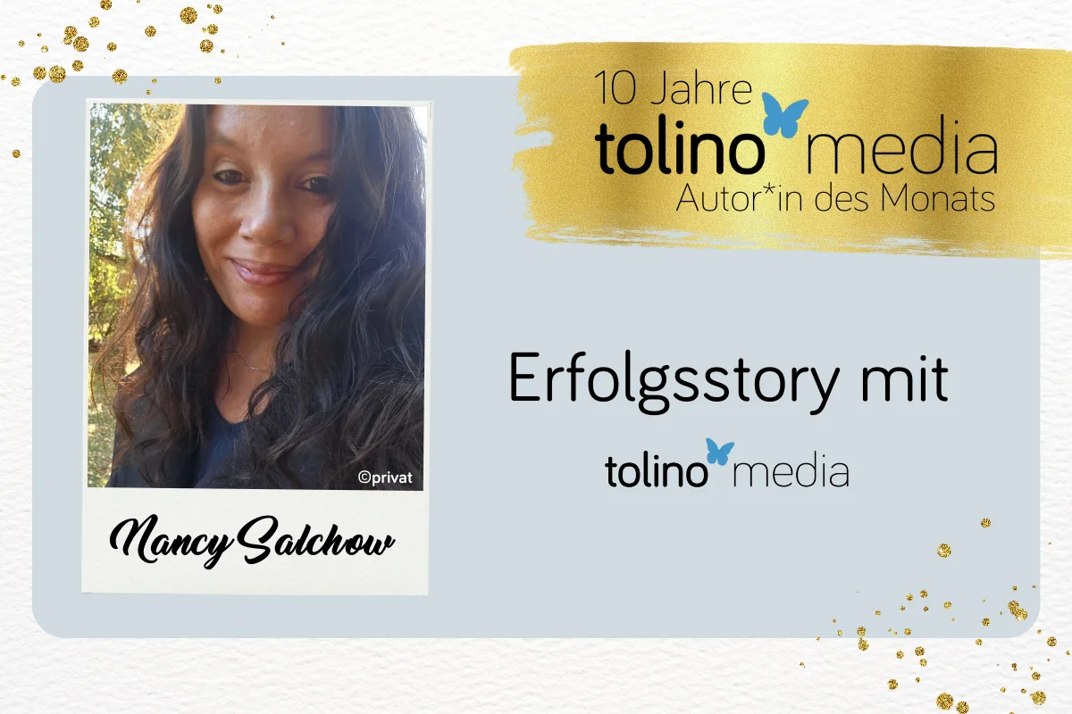 Beitragsbild mit Foto von Nancy Salchow als Autorin des Monats im Dezember