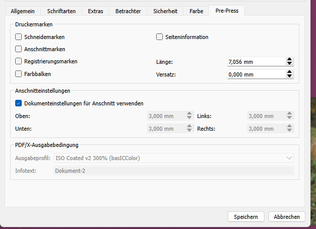Exporteinstellungen Scribus Exporteinstellungen Scribus