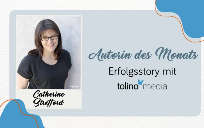 Beitragsbild mit Foto von Catherine Strefford als Autorin des Monats im August