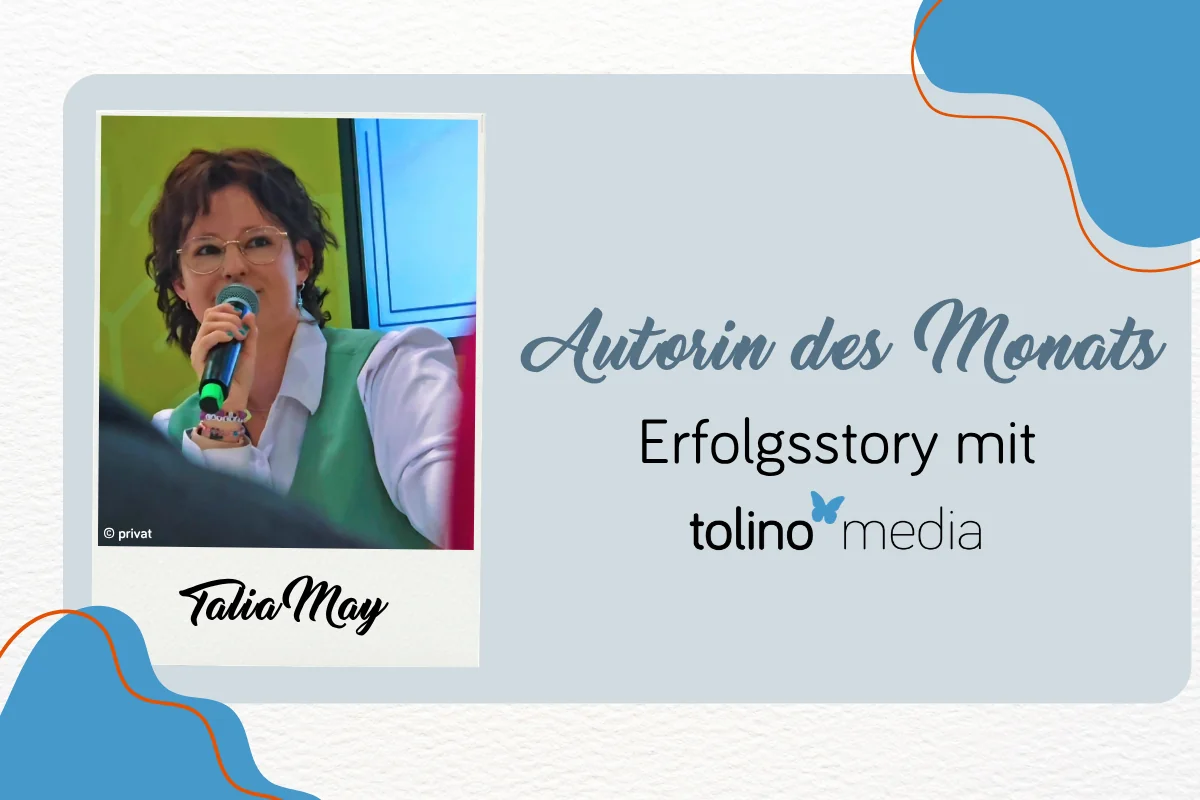 Blogbeitragsbild_Talia May_Autor_in des Monats Juni 2026 Beitragsbild mit Foto von Talia May als Autorin des Monats im Juni